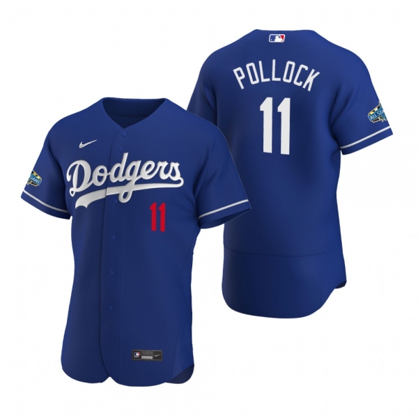 Men's Los Angeles Dodgers A.J. Pollock 2020 Alternate Patch Royal Authentic Jersey