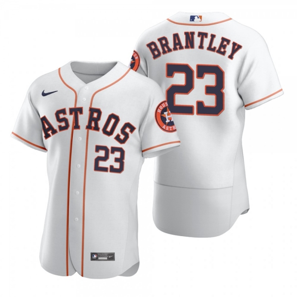 Men's Houston Astros Michael Brantley Nike White 2020 Authentic Jersey