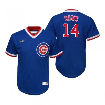 Youth Chicago Cubs Ernie Banks Nike Royal Cooperstown Collection Road Jersey