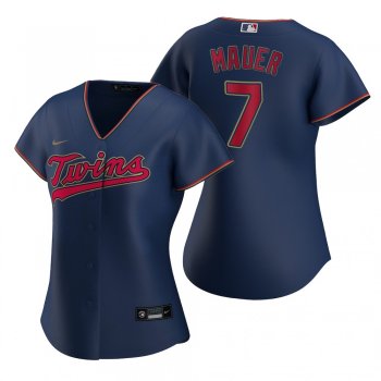 Women's Minnesota Twins Joe Mauer Nike Navy Replica Alternate Jersey