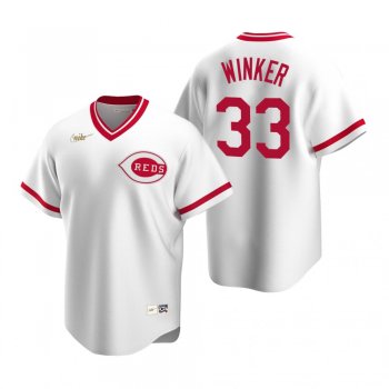 Men's Cincinnati Reds Jesse Winker Nike White Cooperstown Collection Home Jersey