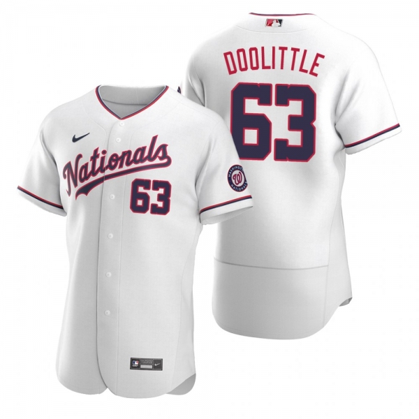 Men's Washington Nationals Sean Doolittle White Authentic 2020 Alternate Team Logo Jersey