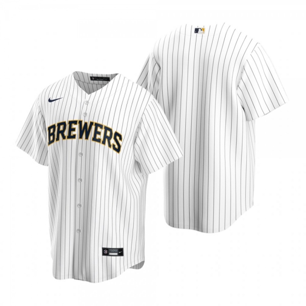 Men's Milwaukee Brewers Nike White Replica Alternate Jersey