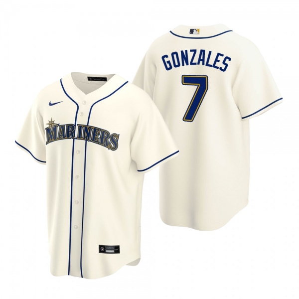 Men's Seattle Mariners Marco Gonzales Nike Cream Replica Alternate Jersey