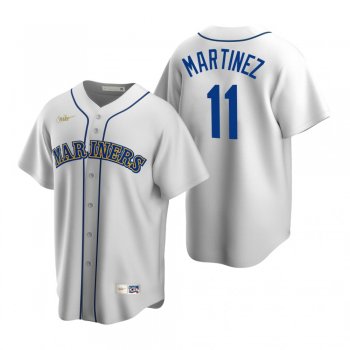 Men's Seattle Mariners Edgar Martinez Nike White Cooperstown Collection Home Jersey