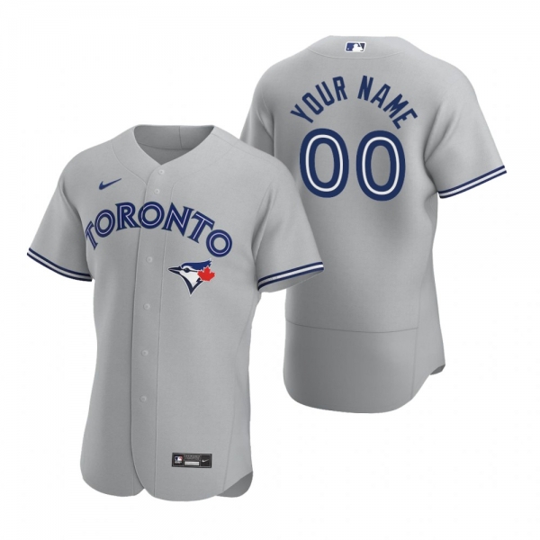 Toronto Blue Jays Custom Gray Authentic 2020 Road Jersey