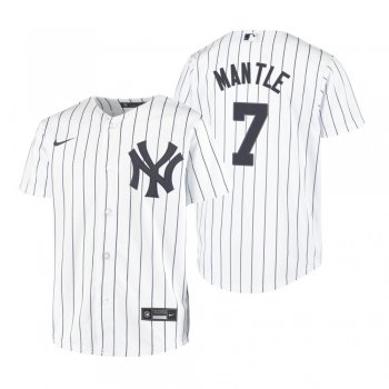 Youth New York Yankees Mickey Mantle Nike White Replica Home Jersey