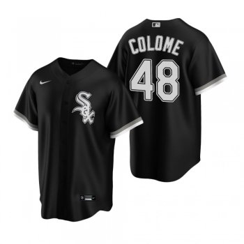 Men's Chicago White Sox Alex Colome Nike Black Replica Alternate Jersey