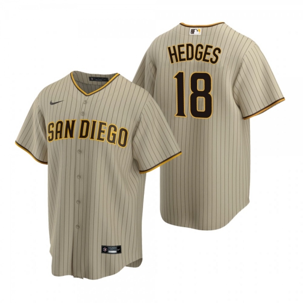 Men's San Diego Padres Austin Hedges Nike Sand Brown 2020 Replica Alternate Jersey