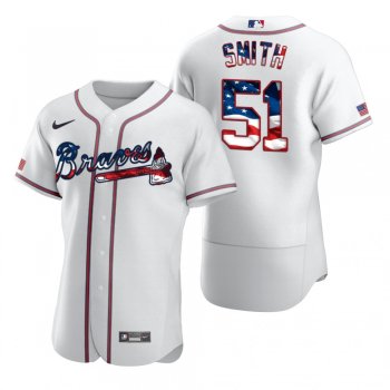 Men's Will Smith Atlanta Braves White 2020 Stars & Stripes 4th of July Jersey