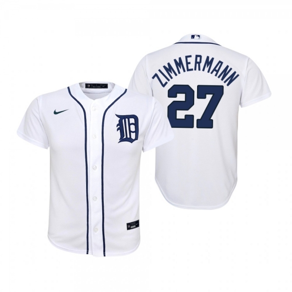 Youth Detroit Tigers Jordan Zimmermann Nike White 2020 Replica Home Jersey