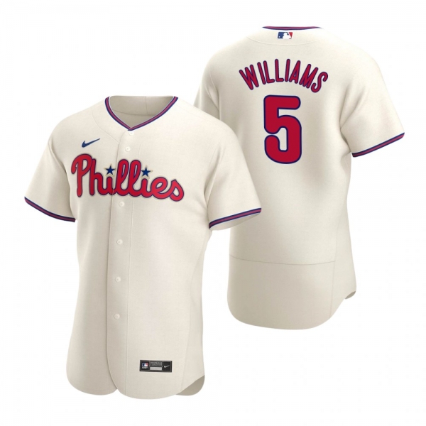 Men's Philadelphia Phillies Nick Williams Nike Cream Authentic 2020 Alternate Jersey