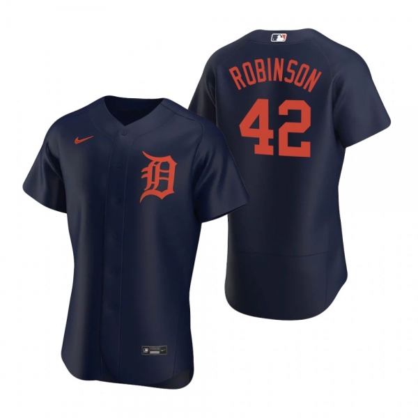 Men's Detroit Tigers Jackie Robinson Nike Navy Authentic 2020 Alternate Jersey