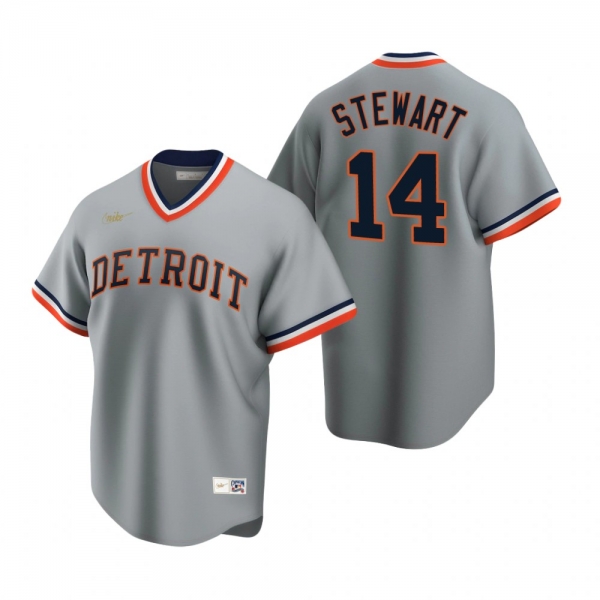 Men's Detroit Tigers Christin Stewart Nike Gray Cooperstown Collection Road Jersey