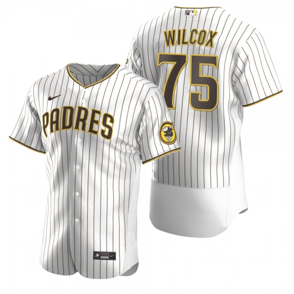 Men's San Diego Padres Cole Wilcox Nike White Brown Authentic Alternate Jersey