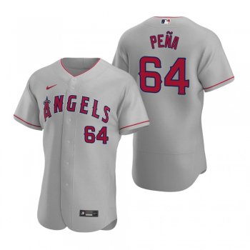 Men's Los Angeles Angels Felix Pena Nike Gray Authentic 2020 Road Jersey