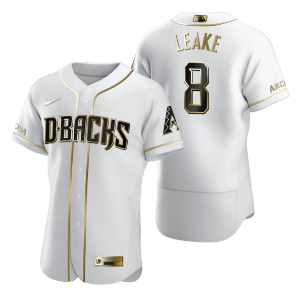 Men's Arizona Diamondbacks Mike Leake Nike White Authentic Golden Edition Jersey