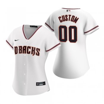 Women's Arizona Diamondbacks Custom Nike White 2020 Replica Home Jersey