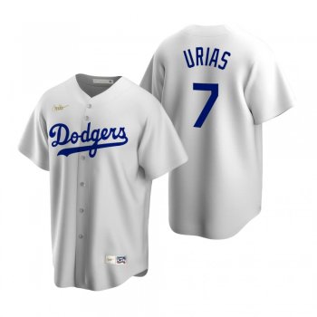 Men's Los Angeles Dodgers Julio Urias Nike White Cooperstown Collection Home Jersey