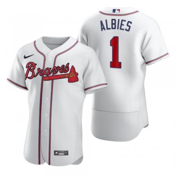 Men's Atlanta Braves Ozzie Albies Nike White 2020 Authentic Jersey