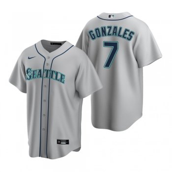 Men's Seattle Mariners Marco Gonzales Nike Gray Replica Road Jersey