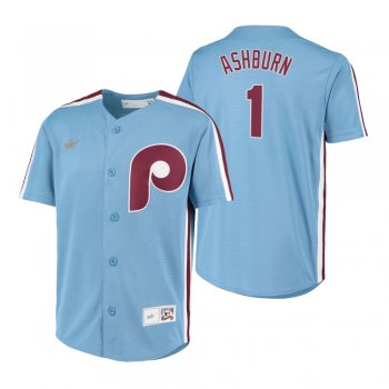 Youth Philadelphia Phillies Richie Ashburn Nike Light Blue Cooperstown Collection Road Jersey