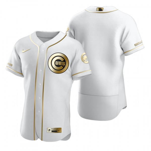 Men's Chicago Cubs Nike White Authentic Golden Edition Jersey