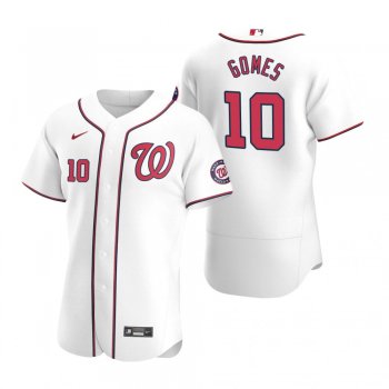 Men's Washington Nationals Yan Gomes White Authentic 2020 Home Jersey