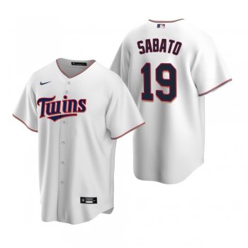 Men's Minnesota Twins Aaron Sabato White 2020 MLB Draft Replica Home Jersey