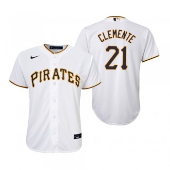 Youth Pittsburgh Pirates Roberto Clemente Nike White Replica Home Jersey