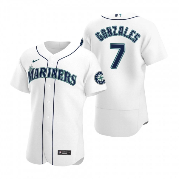 Men's Seattle Mariners Marco Gonzales White 2020 Home Authentic Player Jersey