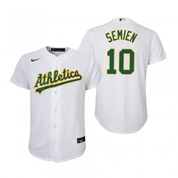 Youth Oakland Athletics Marcus Semien Nike White 2020 Replica Home Jersey