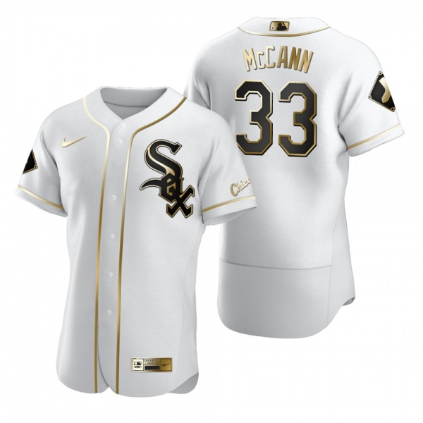 Men's Chicago White Sox James McCann Nike White Authentic Golden Edition Jersey