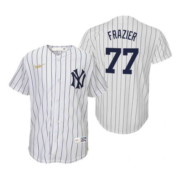 Youth New York Yankees Clint Frazier Nike White Cooperstown Collection Home Jersey