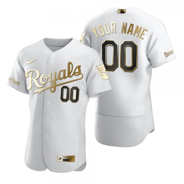 Kansas City Royals Custom Nike White Authentic Golden Edition Jersey