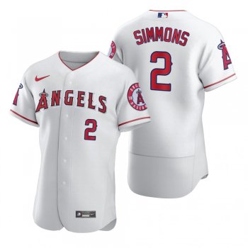 Men's Los Angeles Angels Andrelton Simmons Nike White 2020 Authentic Jersey