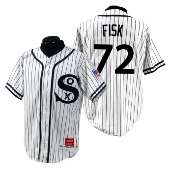 Men's Chicago White Sox Carlton Fisk White Turn Back the Clock 1990 Special Edition Jersey