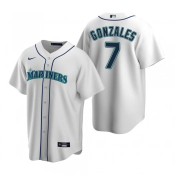 Men's Seattle Mariners Marco Gonzales Nike White Replica Home Jersey