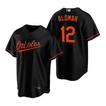 Men's Baltimore Orioles Roberto Alomar Nike Black Replica Alternate Jersey