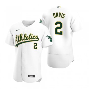 Men's Oakland Athletics Khris Davis Nike White Authentic 2020 Home Jersey