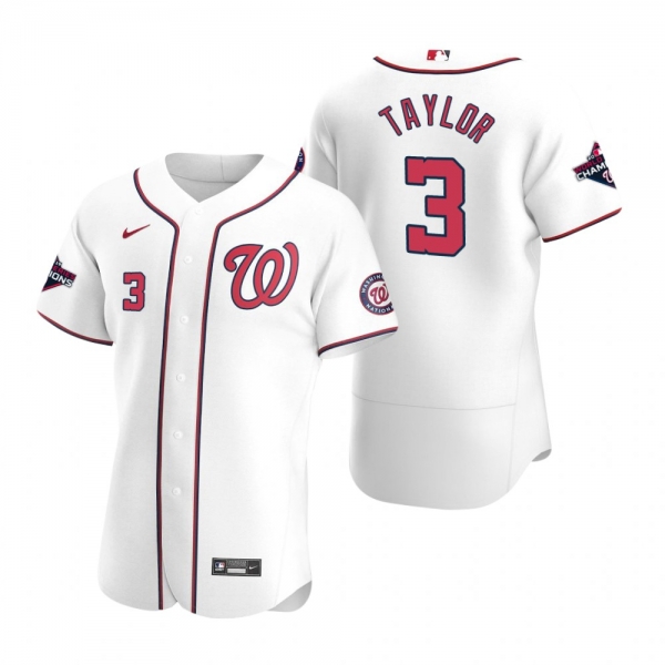 Men's Washington Nationals Michael A. Taylor Nike White 2019 World Series Champions Authentic Jersey