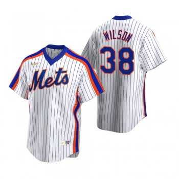 Men's New York Mets Justin Wilson Nike White Cooperstown Collection Home Jersey