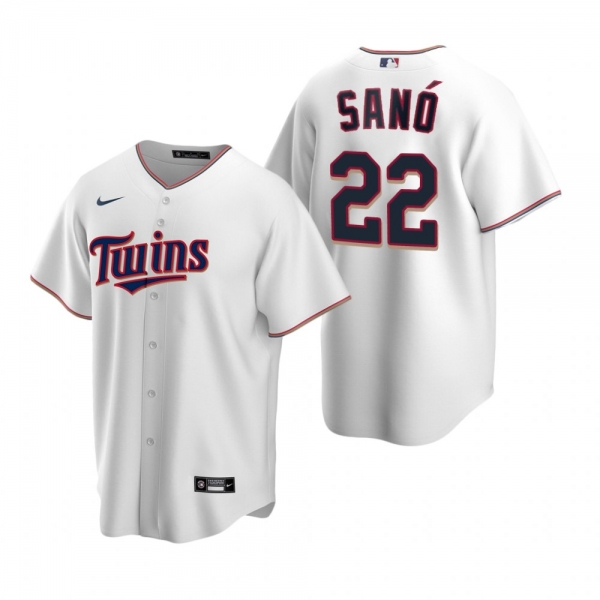 Men's Minnesota Twins Miguel Sano Nike White Replica Home Jersey