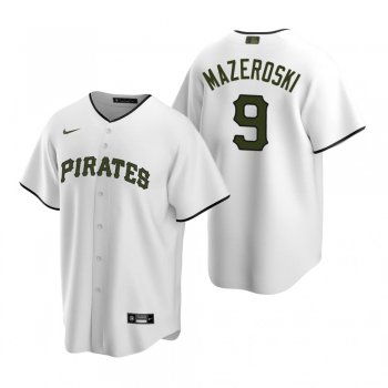 Men's Pittsburgh Pirates Bill Mazeroski Nike White 2020 Replica Alternate Jersey