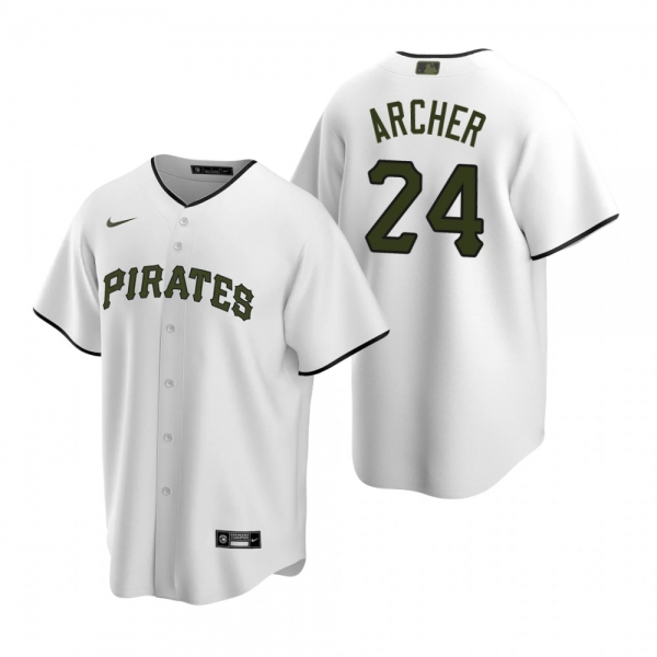 Men's Pittsburgh Pirates Chris Archer Nike White 2020 Replica Alternate Jersey