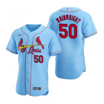 Men's St. Louis Cardinals Adam Wainwright Nike Light Blue Authentic 2020 Alternate Jersey