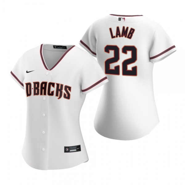 Women's Arizona Diamondbacks Jake Lamb Nike White 2020 Replica Home Jersey