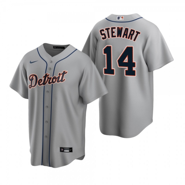 Men's Detroit Tigers Christin Stewart Nike Gray Replica Road Jersey