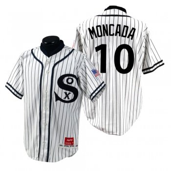 Men's Chicago White Sox Yoan Moncada White Turn Back the Clock 1990 Special Edition Jersey