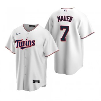 Men's Minnesota Twins Joe Mauer Nike White Replica Home Jersey